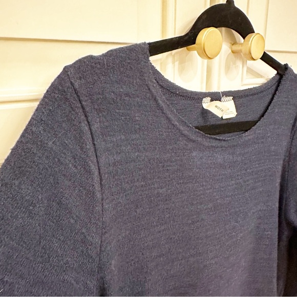 Anthropologie Moth Women’s Navy Sweater Pockets Pullover Midi Dress Long Sleeve - Picture 7 of 10